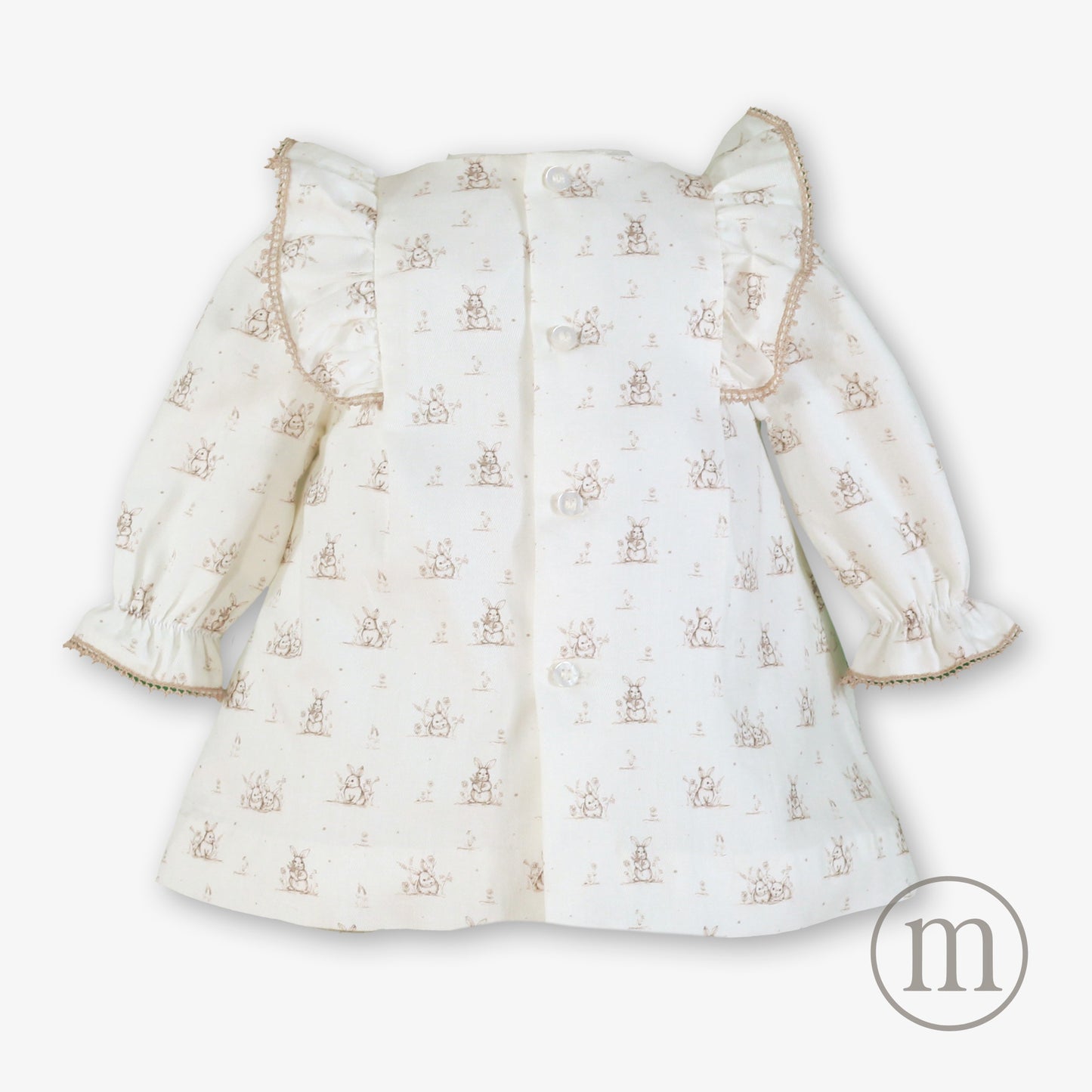 40-0028-VB Vestido Bebé Braguita Conejitos