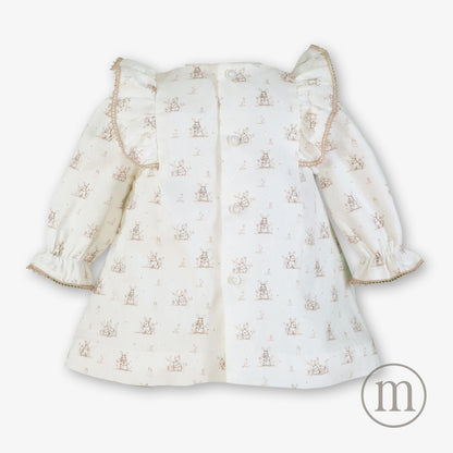 40-0028-VB Vestido Bebé Braguita Conejitos