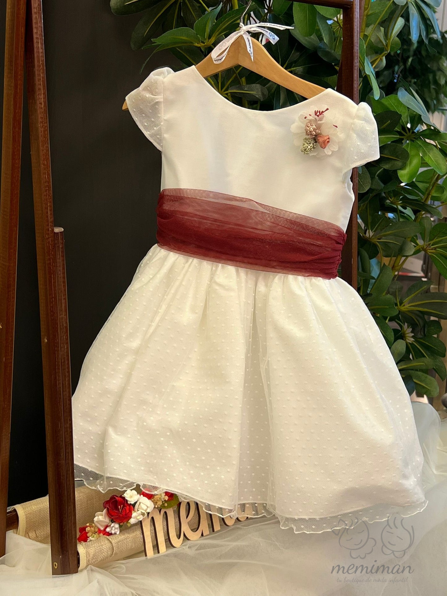 6906 Vestido Arras Tul Topos