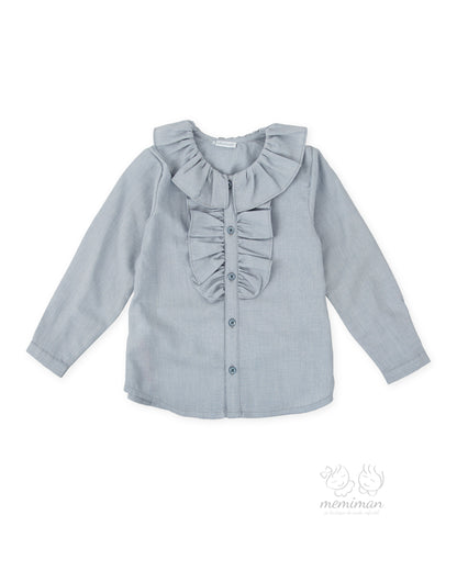 3019W25 DOMA Chambray Porcelain Blouse 