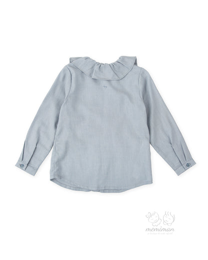 3019W25 DOMA Chambray Porcelain Blouse 