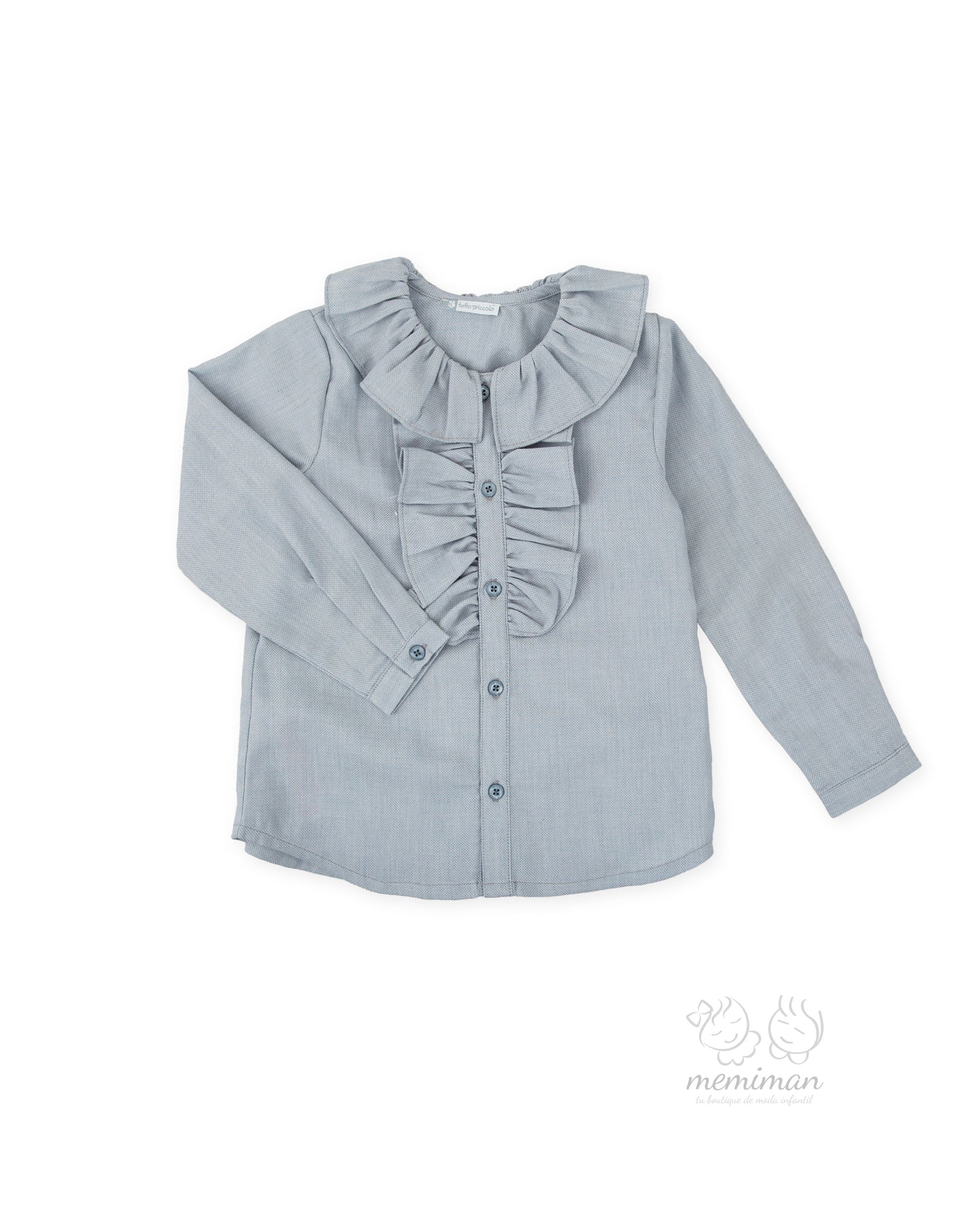 3019W25 DOMA Chambray Porcelain Blouse 