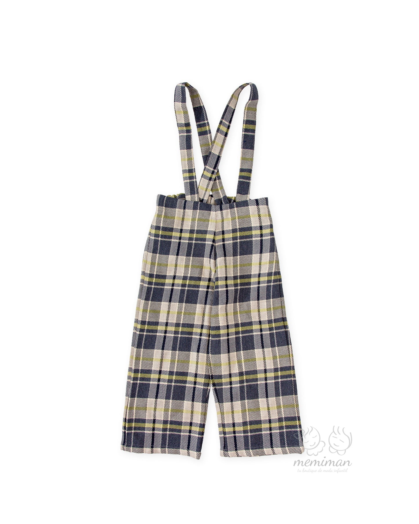 3144W25 DOMA Checkered Suspenders Trousers 