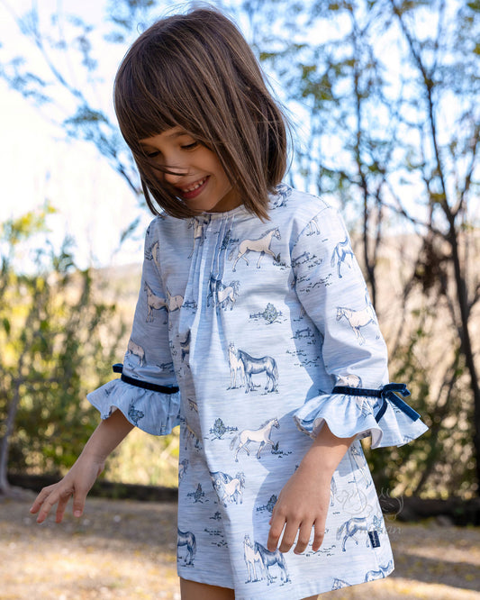 3236W25 DOMA Vestido Caballos