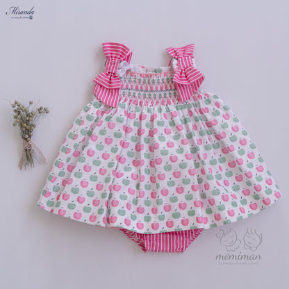 39-0032-VB Vestido Manzanas Bebé Braguita