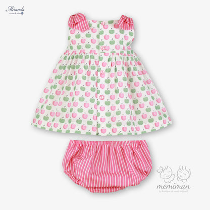 39-0032-VB Vestido Manzanas Bebé Braguita