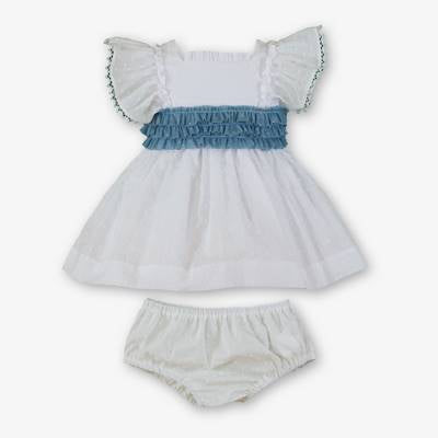 39-0128-VB Robe Culotte Plumetis