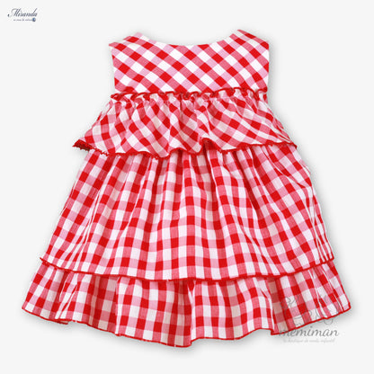 39-0516-V Baby Dress Gingham Check 