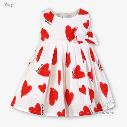 39-0524-V Robe bébé à cœurs 