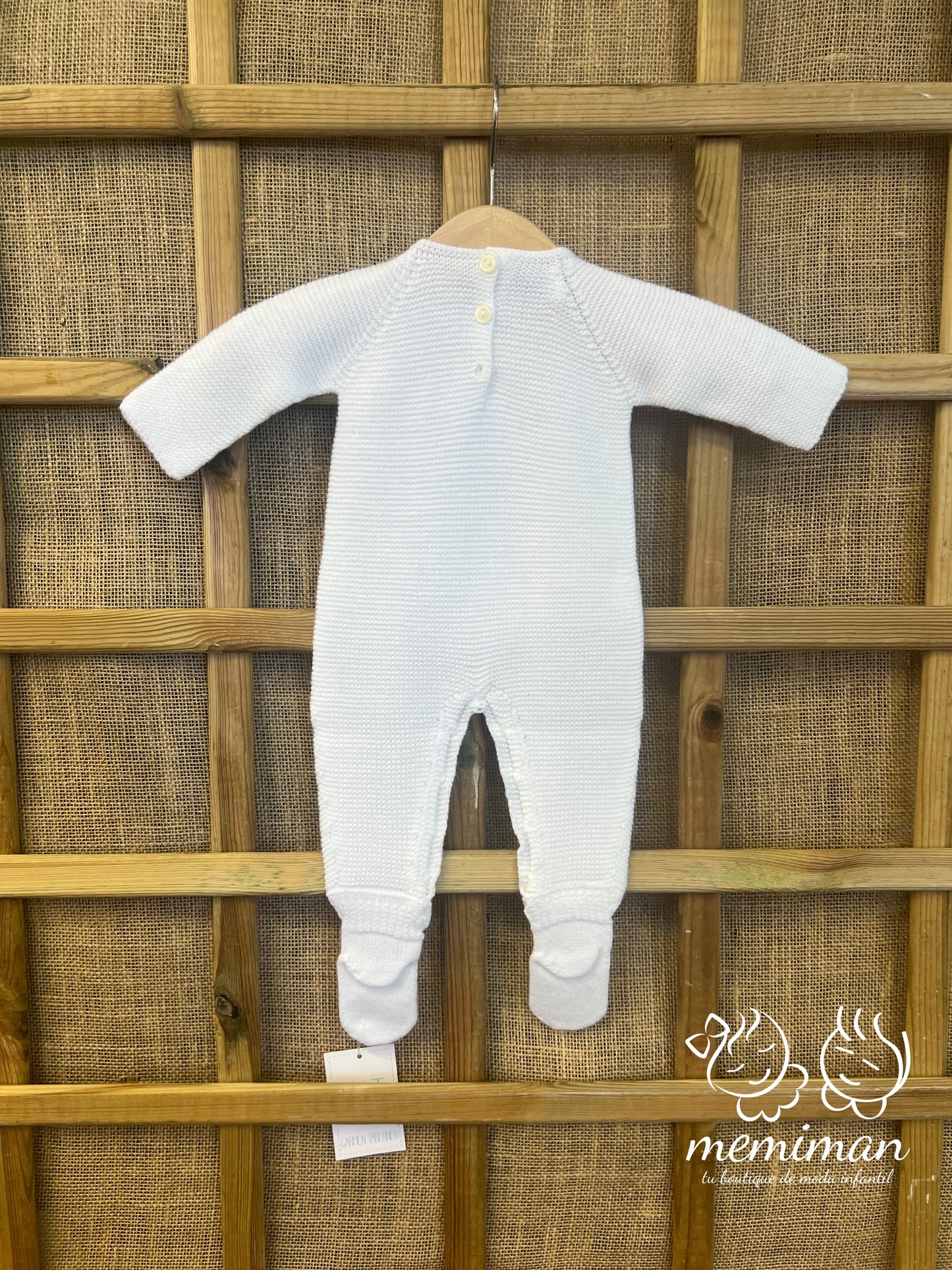 252-4601 Combinaison en tricot avec nœud en ruban 