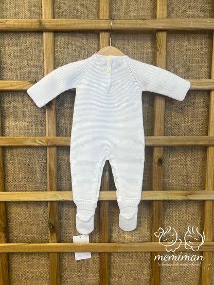 252-4601 Combinaison en tricot avec nœud en ruban 