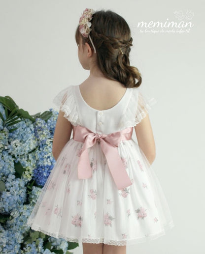 582402 Printed tulle and batiste dress ARRAS/CEREMONY – memiman