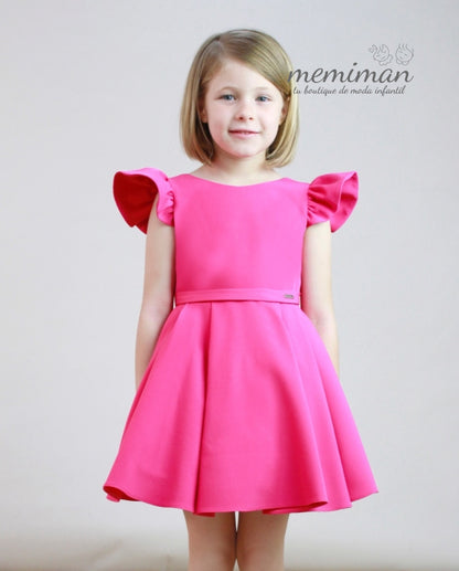 584411 Vestido infantil-junior doble tela  EVENTO ESPECIAL