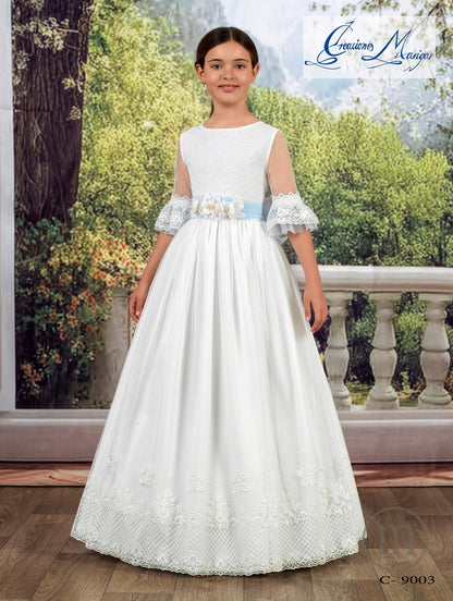 C-9003 Vestido Comunión Tul Bordado