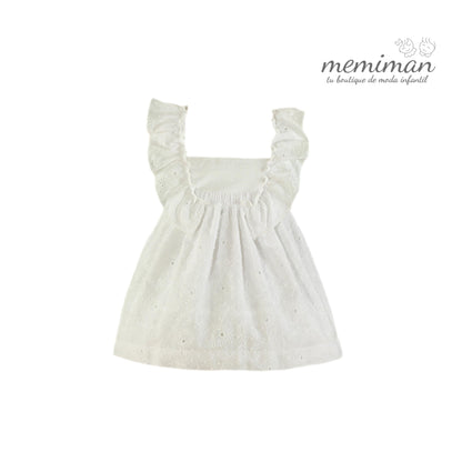 35-0600-V Vestido infantil blanco