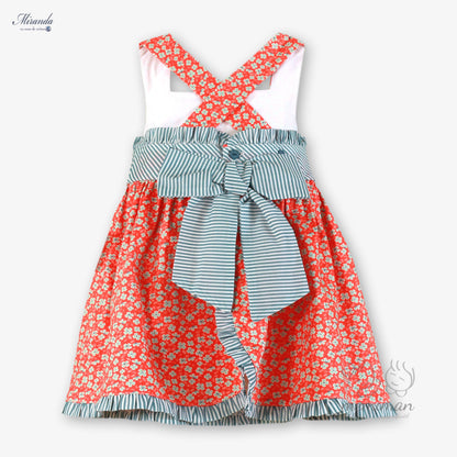 Robe enfant à petites fleurs 39-0616-V 
