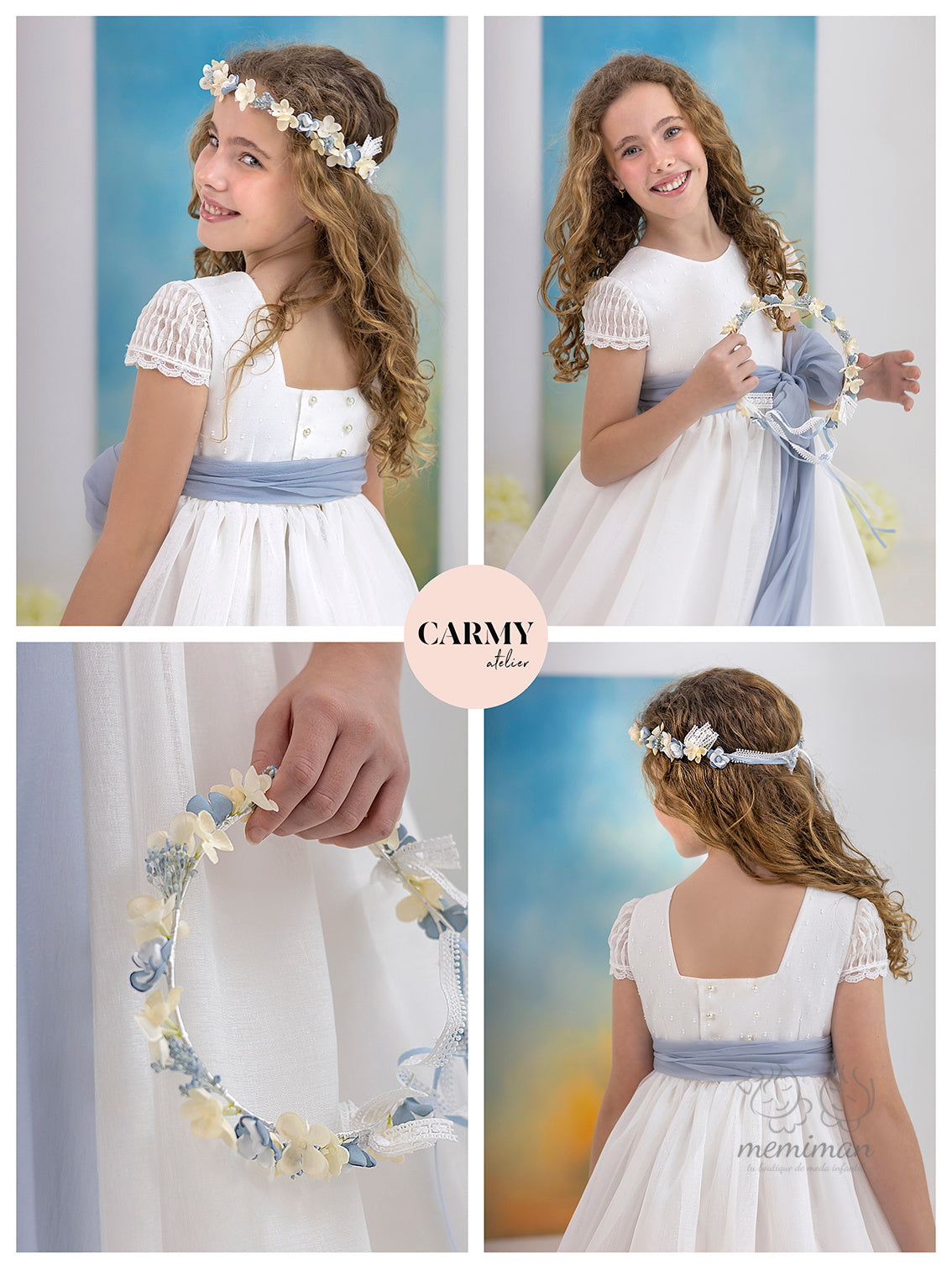 6100 Rustic Organza Communion Dress 