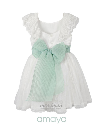 612402 Vestido infantil tul plumeti