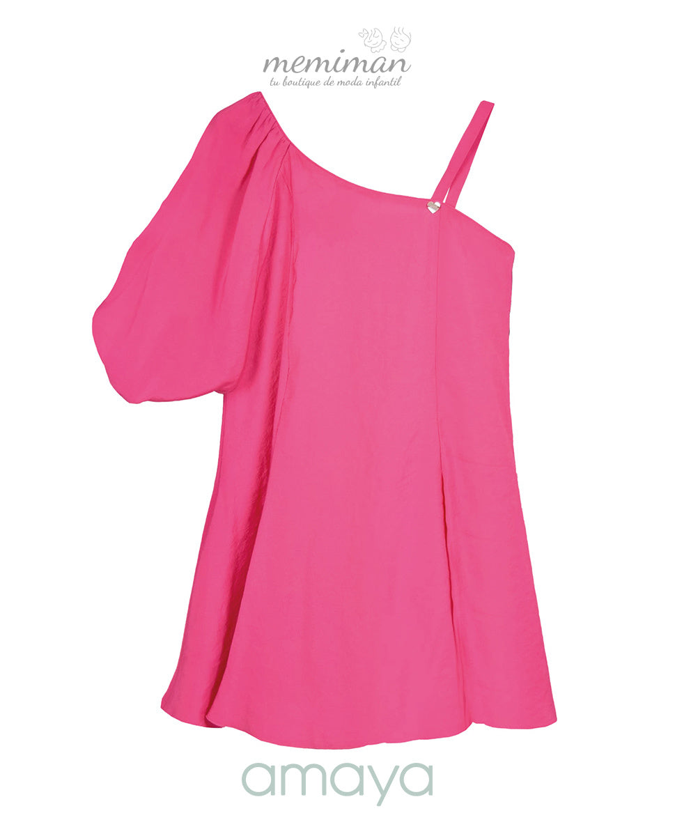 614648 Asymmetrical junior dress - 04 / 0007-Fucsia 614648 Asymmetrical junior dress - 04 / 0007-Fucsia