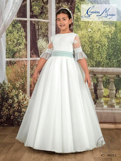 C-9031 Vestido Comunión Capa