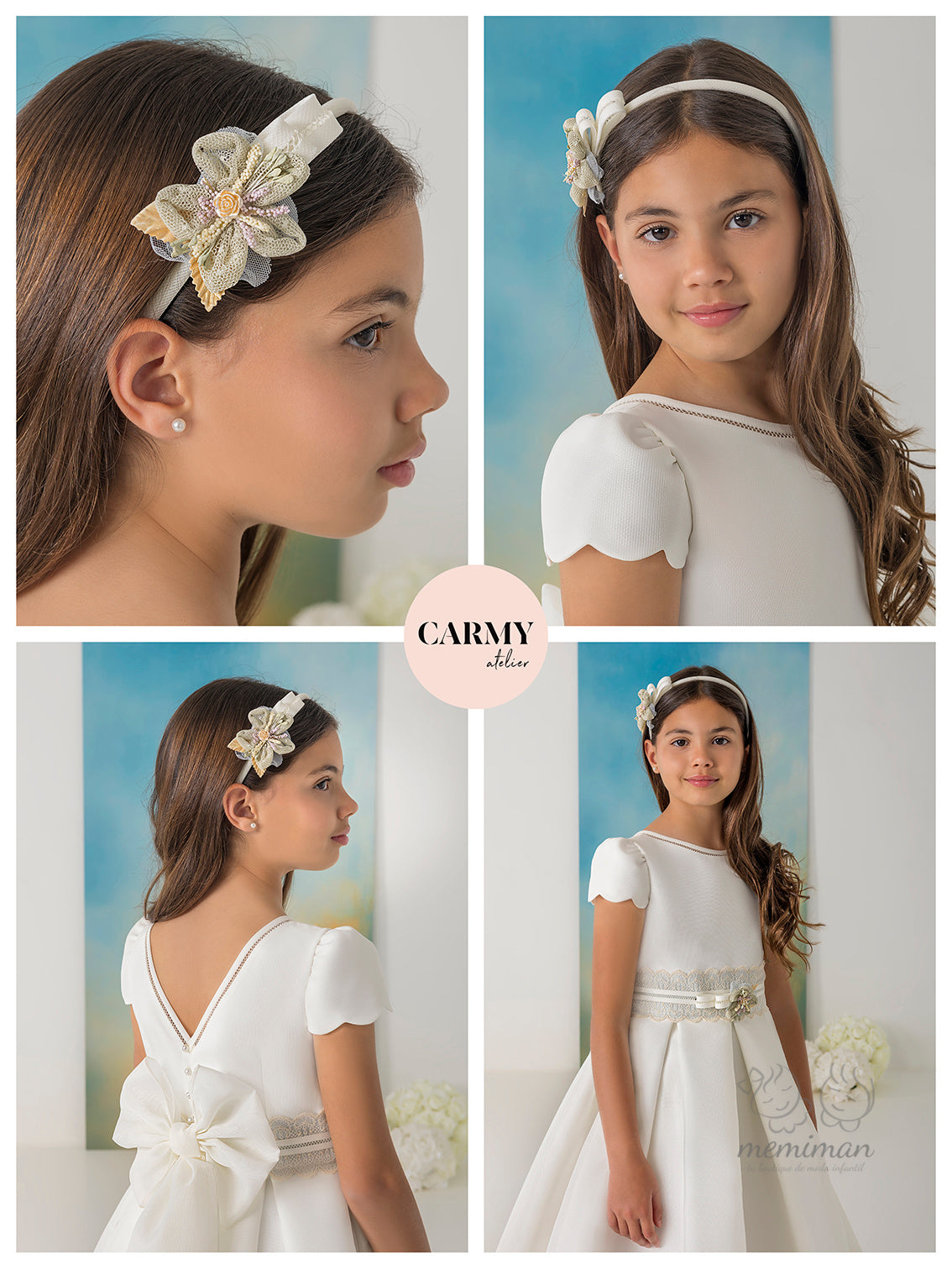 6301 Vestido Comunión Esterilla Tablas