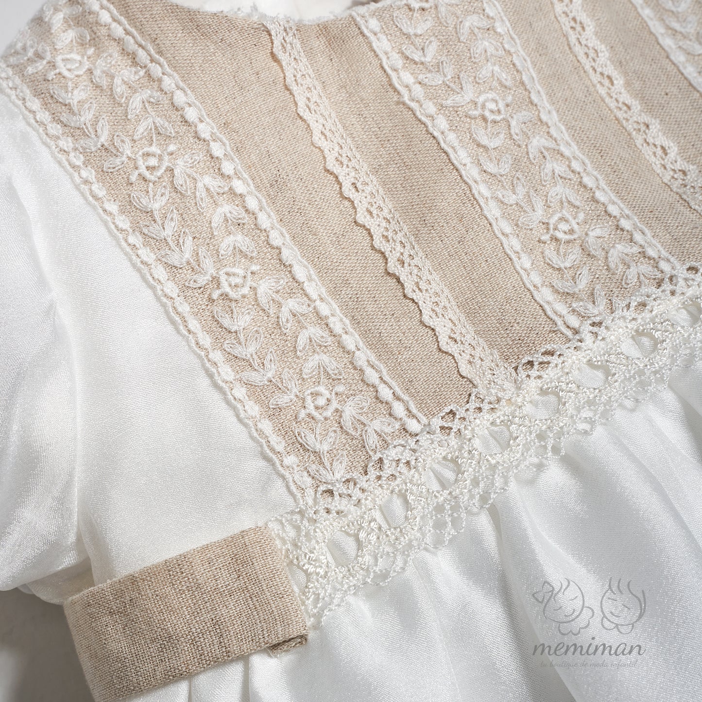 632113 Pelele Organza Manga Corta
