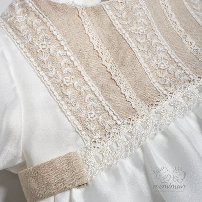 632113 Pelele Organza Manga Corta