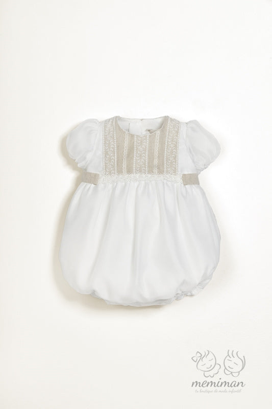 632113 Pelele Organza Manga Corta