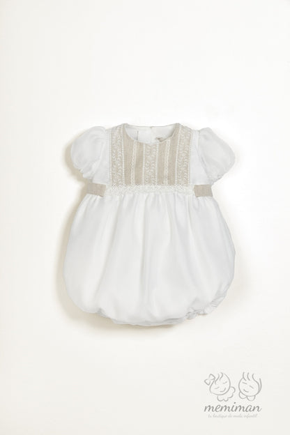 632113 Pelele Organza Manga Corta