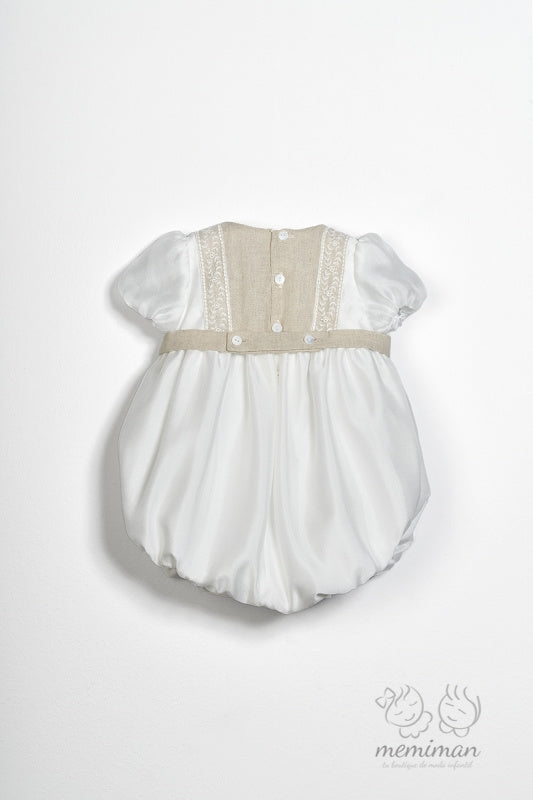 632113 Pelele Organza Manga Corta