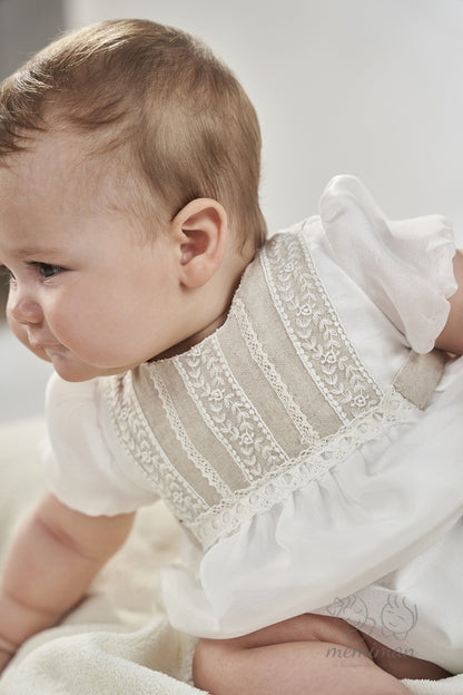 632113 Pelele Organza Manga Corta
