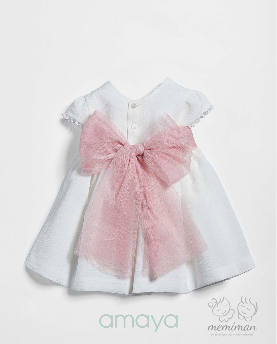 633306 Vestido Bebé Nido de Abeja