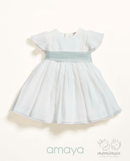 633313 Vestido Bebé Mangas Capeadas