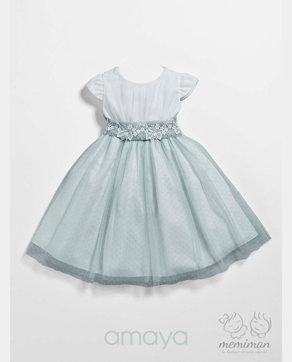 633510 Vestido Infantil Tul-Lino