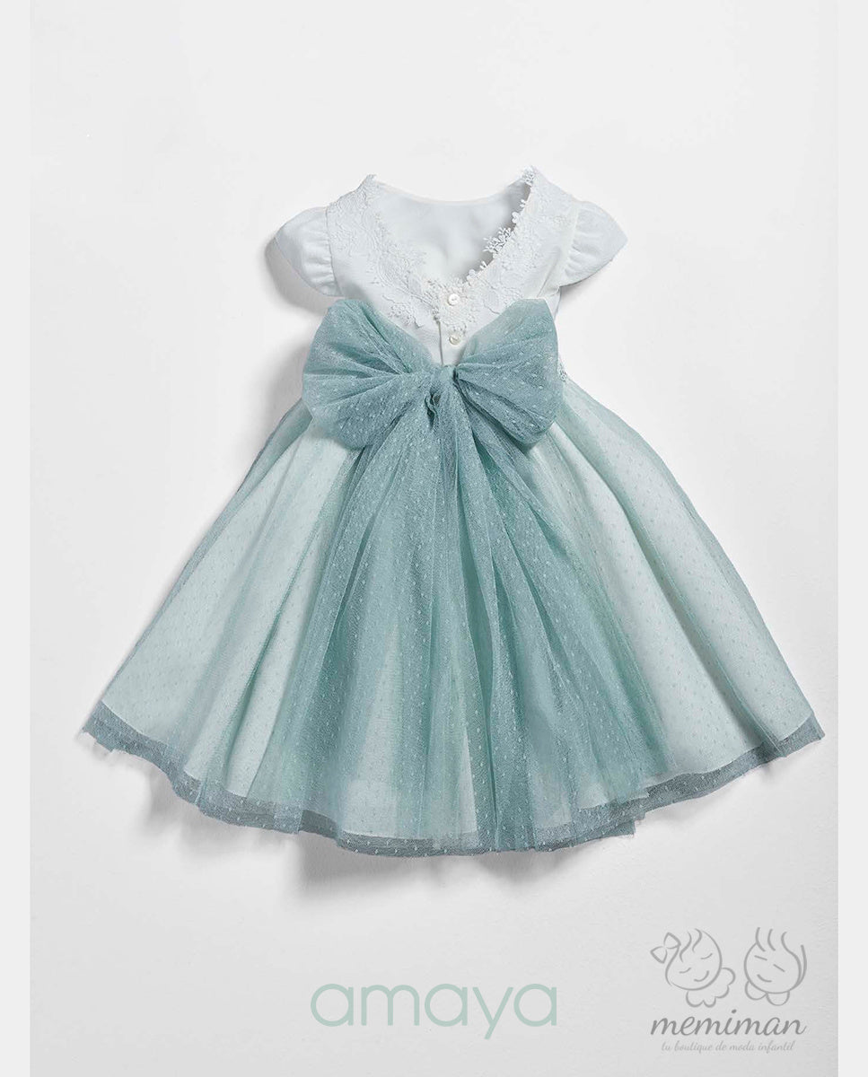 633510 Vestido Infantil Tul-Lino