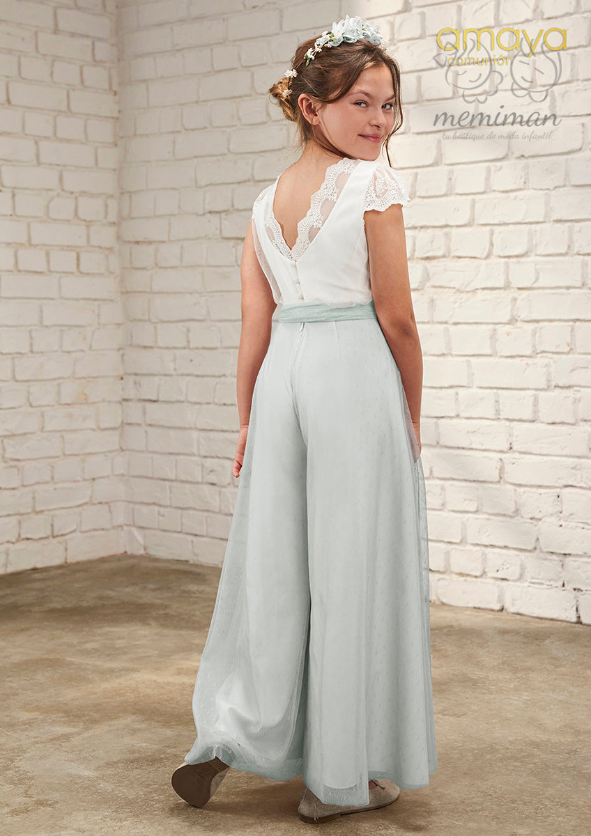 636045 Fantasy Tulle Communion Jumpsuit 