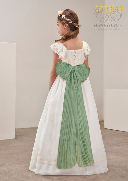 637003MD Vestido Comunión Voile Liso