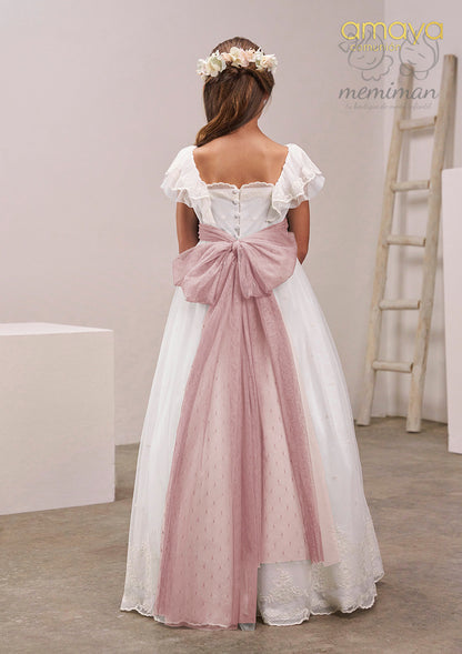 637013MC Vestido Comunión Tul Bordado