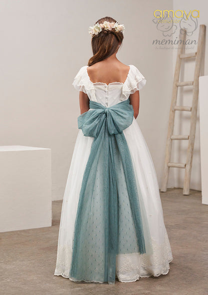 637013MC Vestido Comunión Tul Bordado