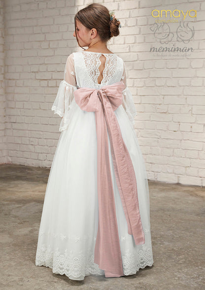 637024MF Vestido Comunión Tul Bordado