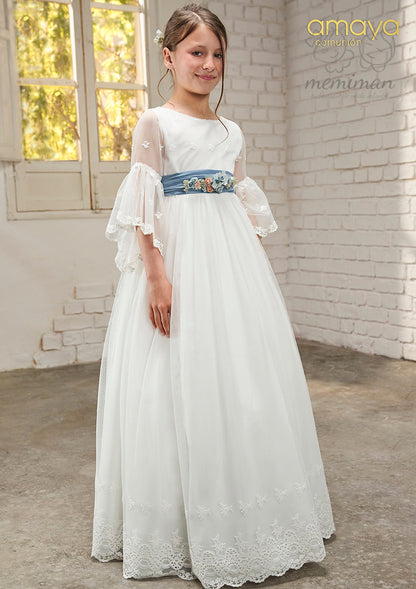 637024MF Vestido Comunión Tul Bordado