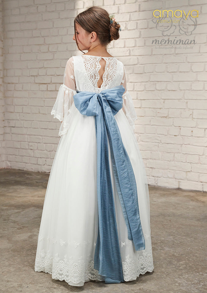637024MF Vestido Comunión Tul Bordado