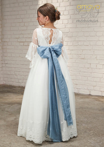 637024MF Vestido Comunión Tul Bordado