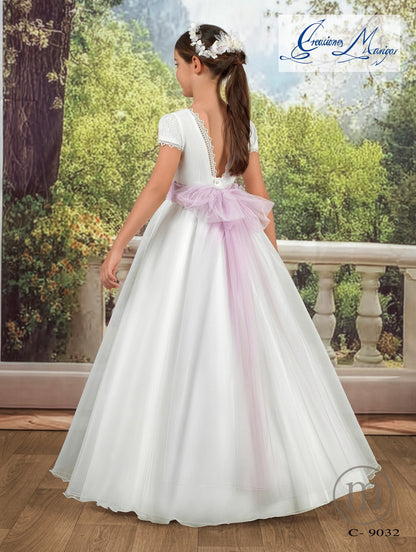 C-9032 Vestido Comunión Capa