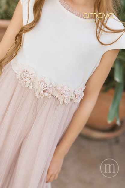 656148 Tuta Comunione Tulle Plissettato