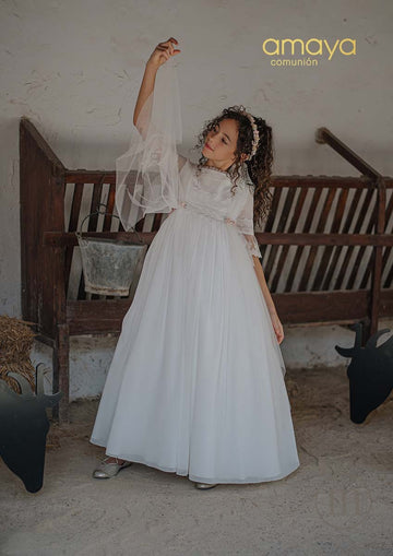 657002MD Vestido de Comunhão em Bumbula