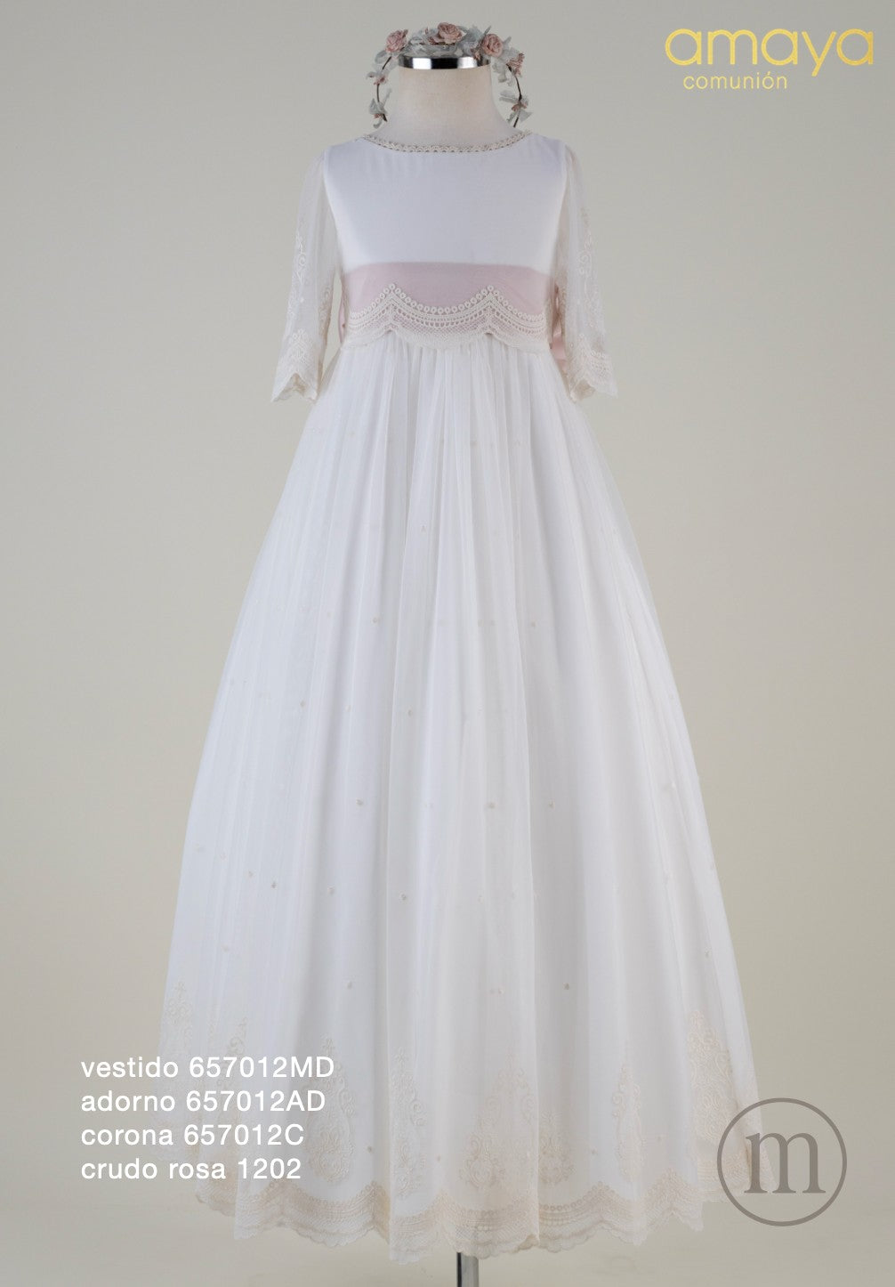 657012MD Vestido Comunión Tul