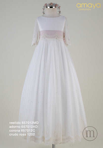 657012MD Vestido Comunión Tul