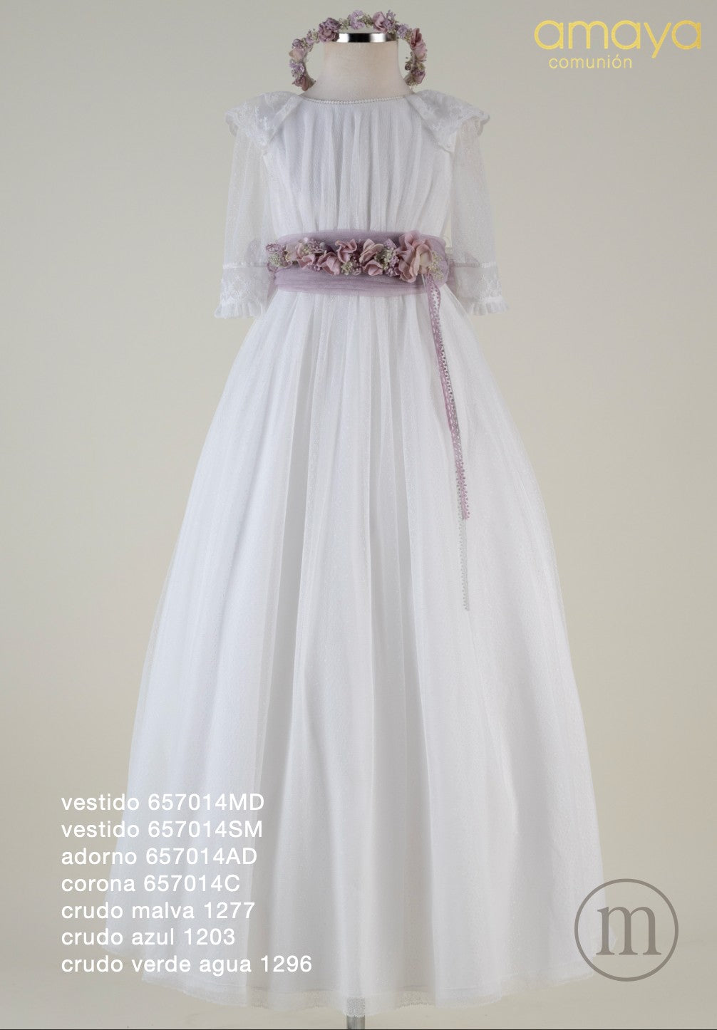657014MD Vestido Comunión Tul