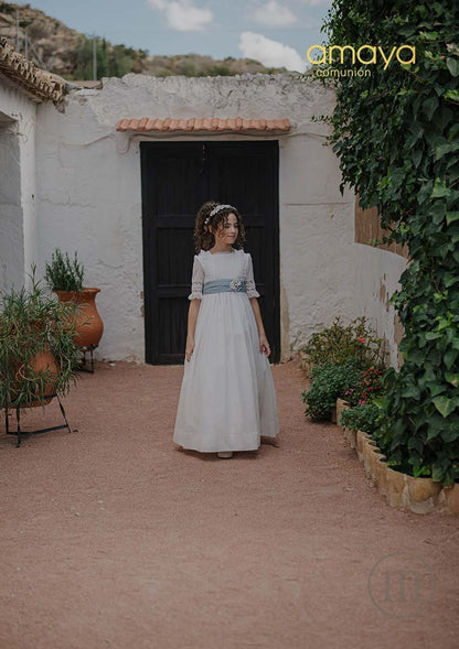 657015MD Vestido Comunión Lino